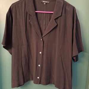 Madewell Black Relaxed Button Down Shirt